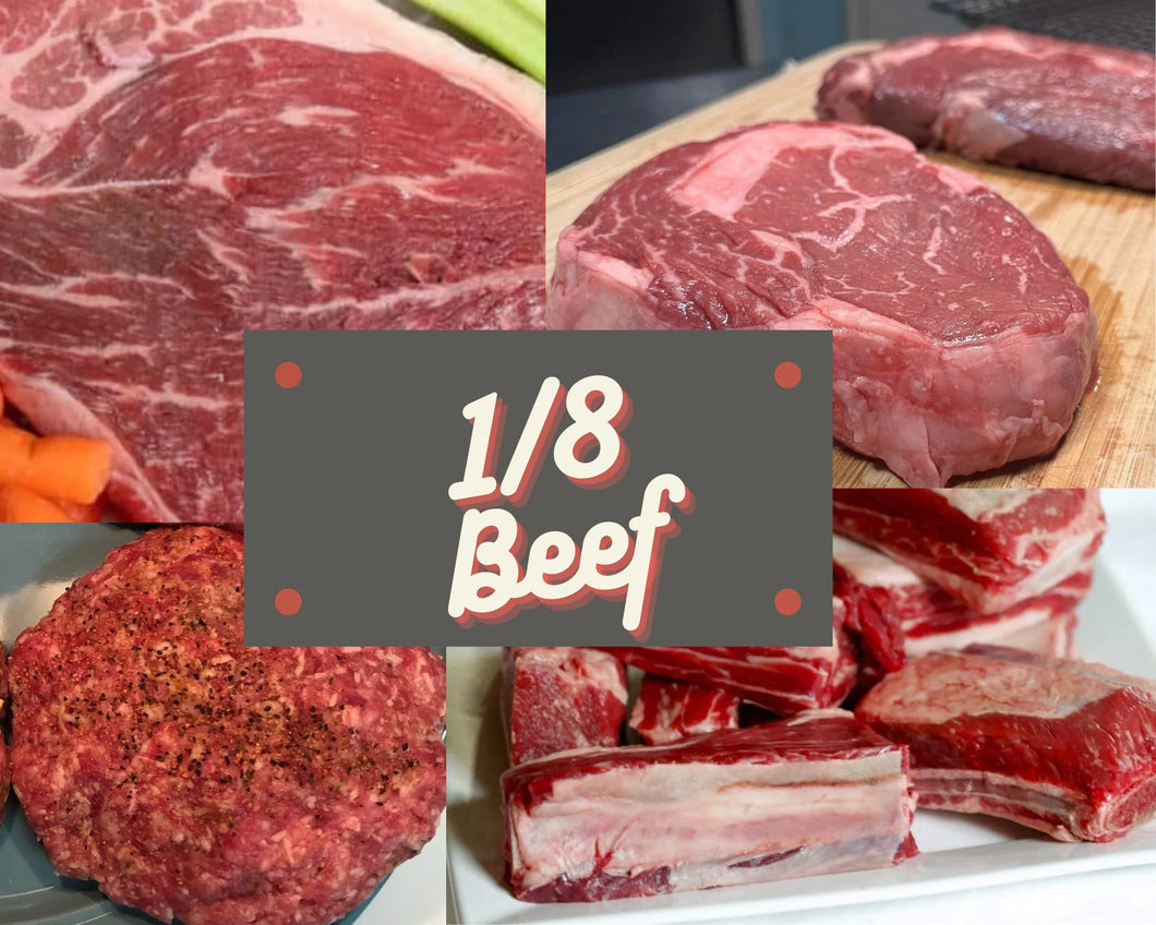 1/8 Beef- 45 Pounds- DEPOSIT- FREE SHIPPING