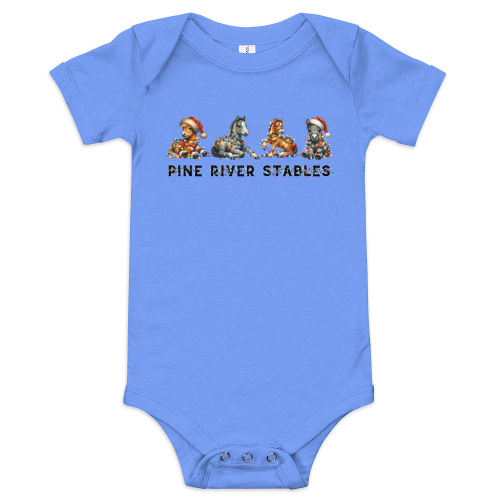 Holiday Horse Play Baby short sleeve one piece