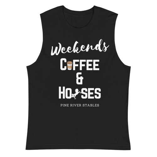 Fun Weekends, Coffee & Horses Muscle Shirt