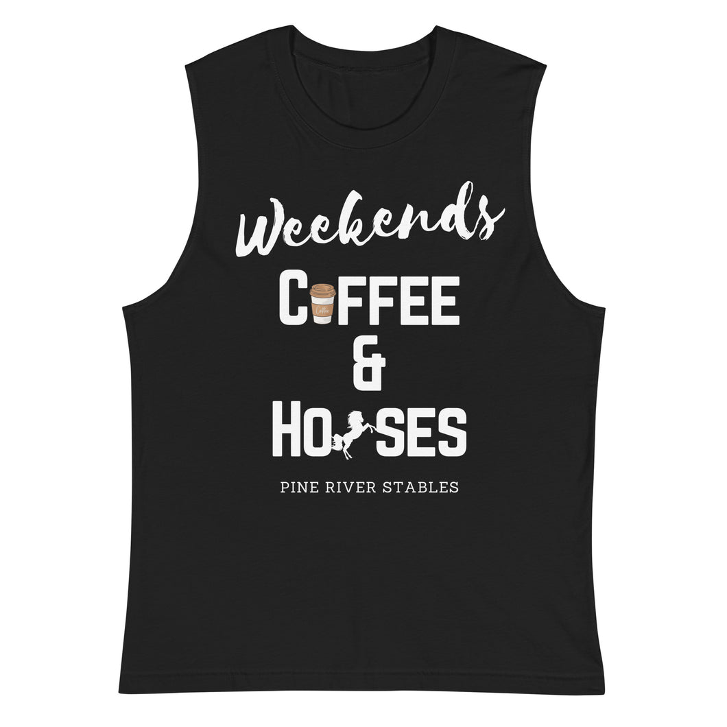 Fun Weekends, Coffee & Horses Muscle Shirt