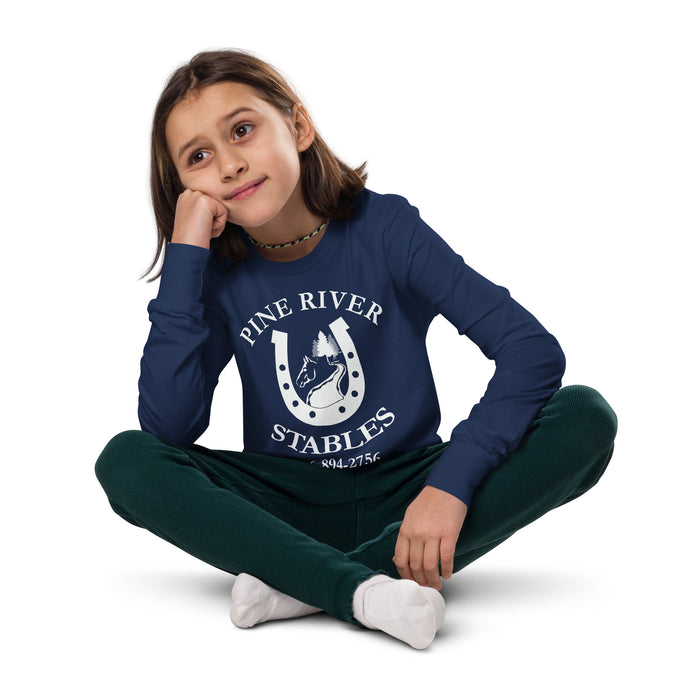 Pine River Logo Youth long sleeve tee