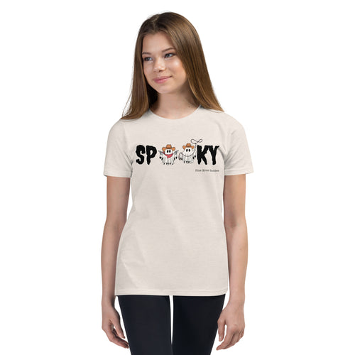 Spooky Western Ghost Youth Short Sleeve T-Shirt