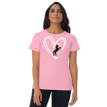 Load image into Gallery viewer, Heart Horse Women&#39;s short sleeve t-shirt